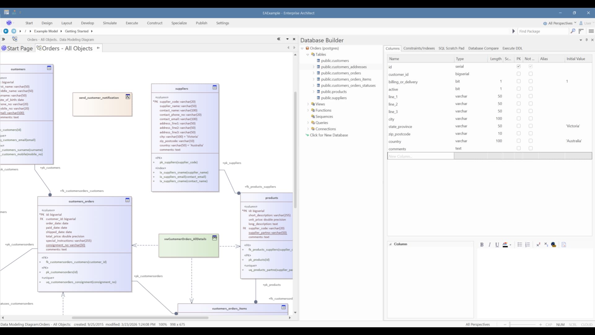 Data warehousing and modeling with sparx systems enterprise architect 17